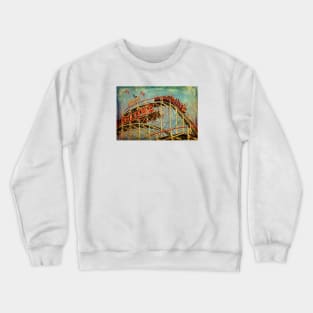 Riding The Famous Cyclone Roller Coaster Crewneck Sweatshirt